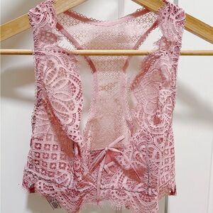 Victoria’s Secret pink lace racer back bralette